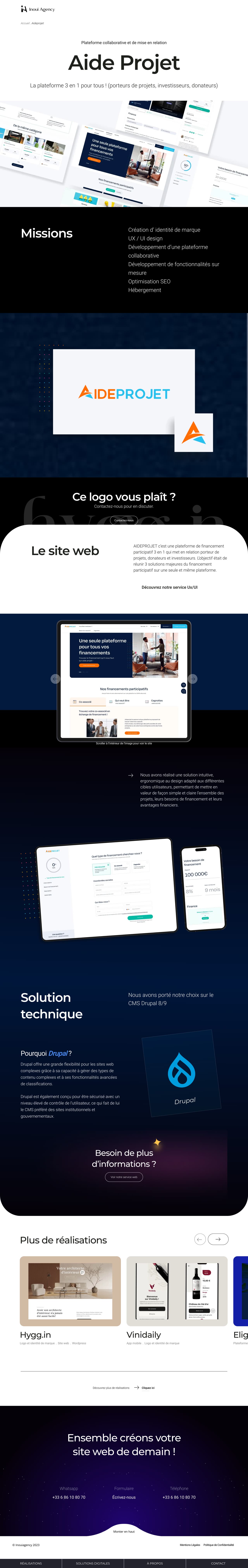 Aideprojet — page complète