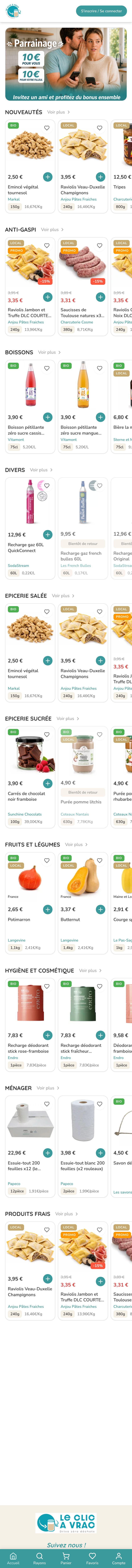 Site internet Le Clic A Vrac réalisé par Webcraft