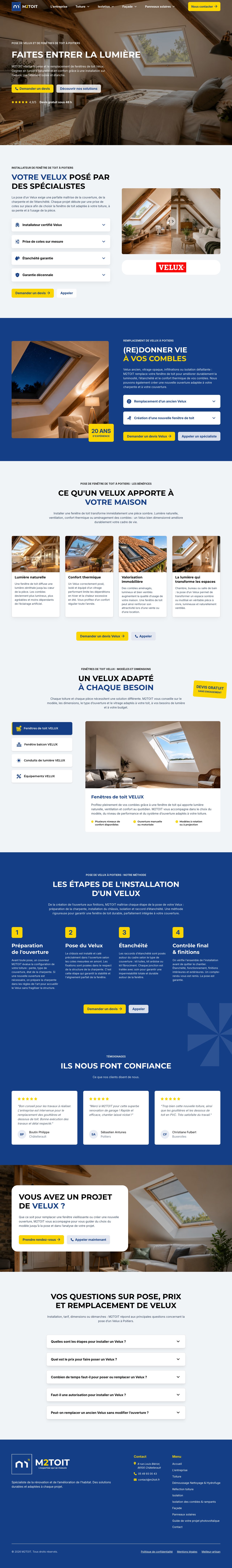 M2TOIT — page Fenêtre de toit Velux complète