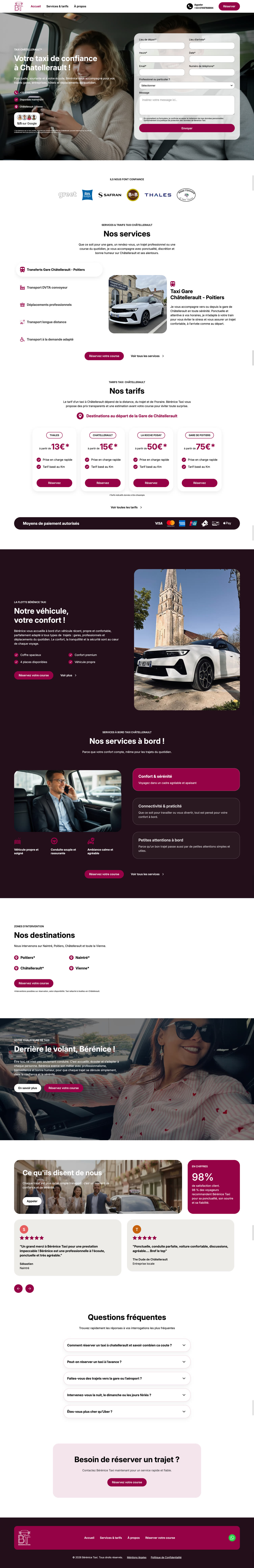 Bérénice Taxi — page complète