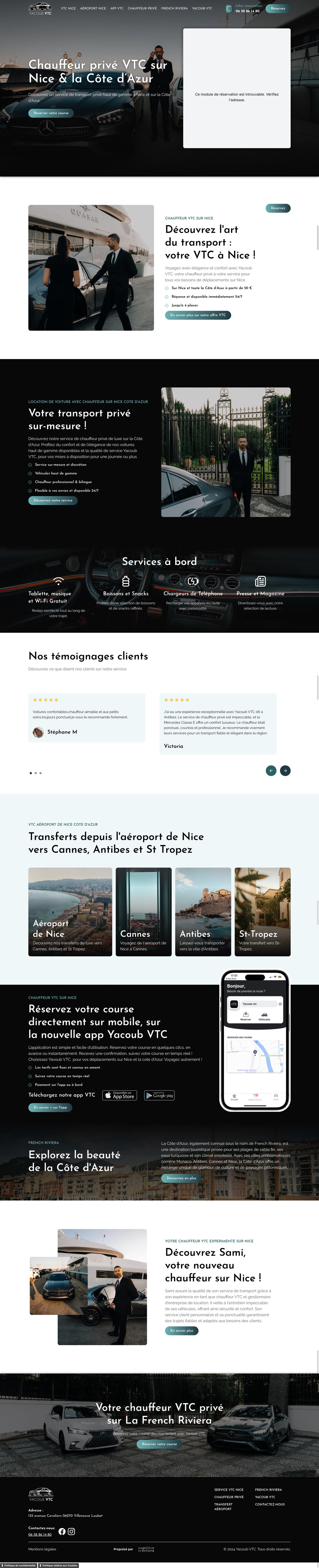 Yacoub VTC — page d’accueil complète